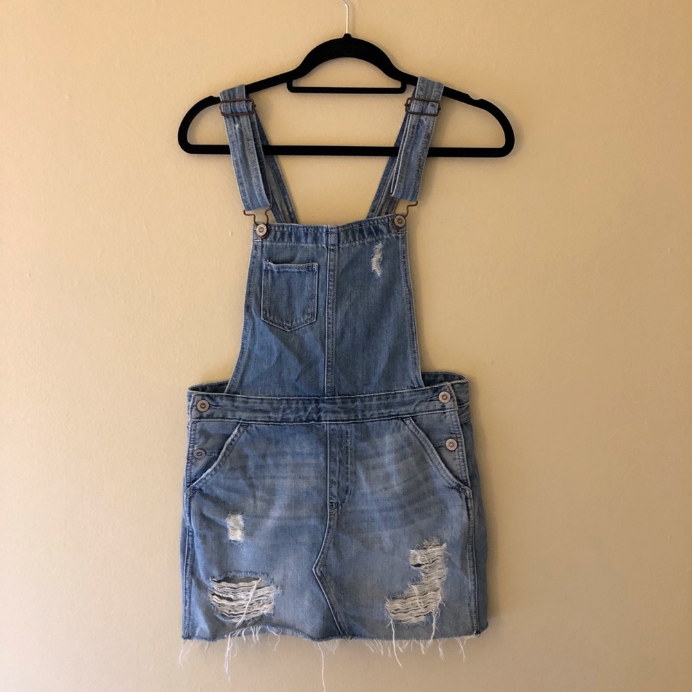 Hollister sz S overall denim dungaree dress
